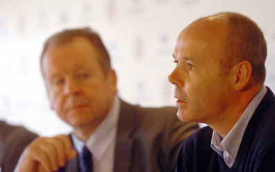 Bill Beaumont with Sir Clive Woodward